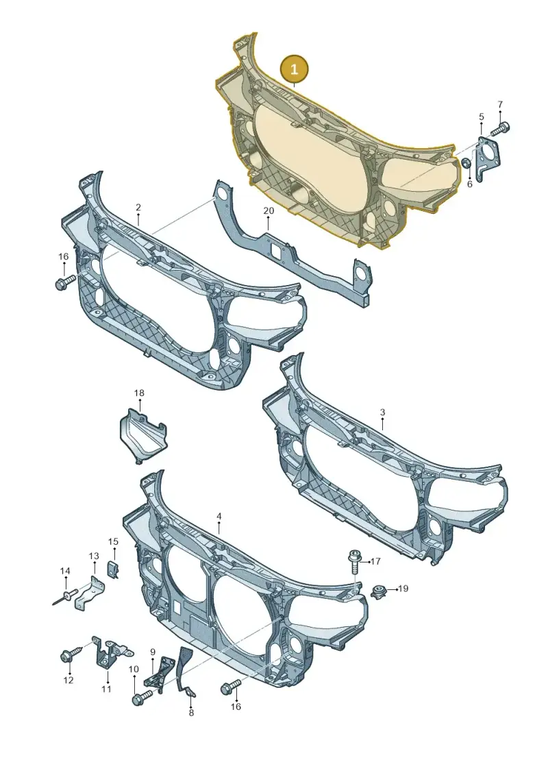 8E0805594F — Audi A4/S4 Cabrio./qu. 07> (2006-) diagram 454805500, position 1