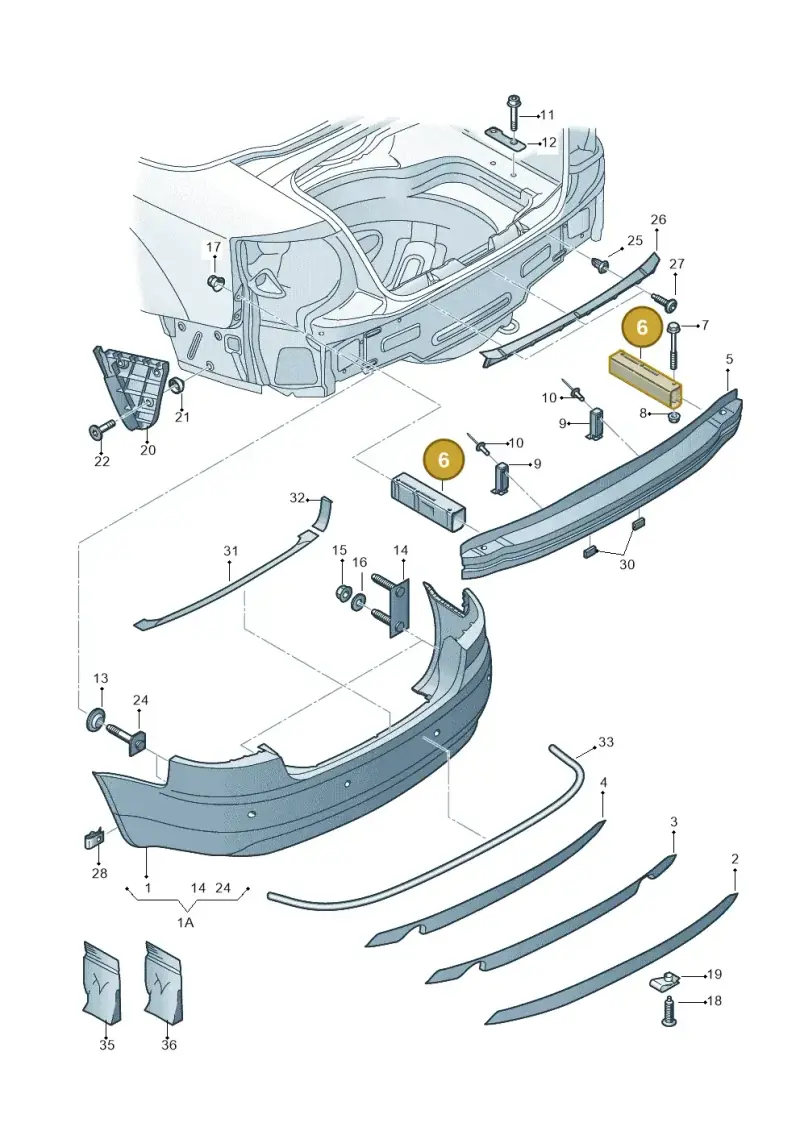 8E0807332B — Audi RS4 Cabrio qu.    08> (2007-) diagram 273807500, position 6