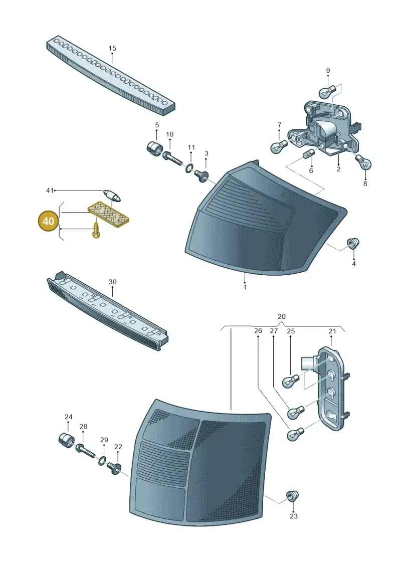 8E0807430B — Audi A4/S4/Av./qu. (2001-2004) diagram 249945000, position 40