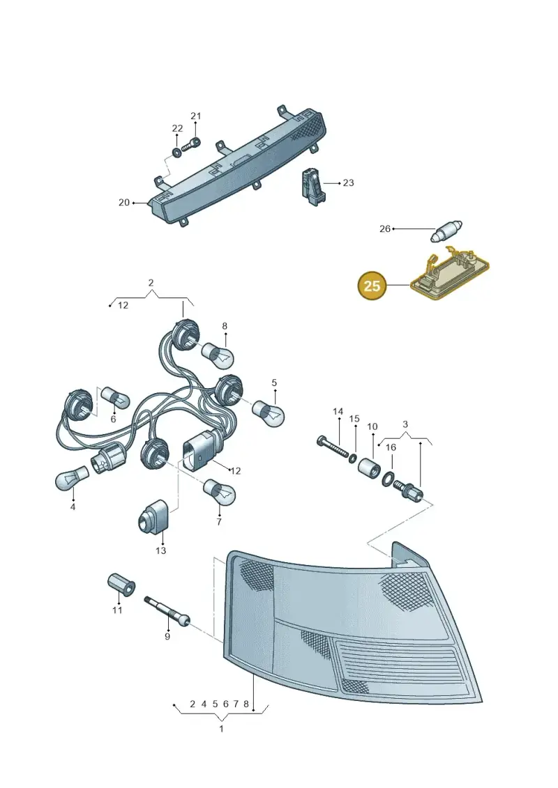 8E0807430B — Audi RS4 Cabrio qu.    08> (2007-) diagram 273945000, position 25