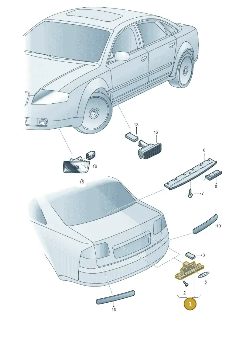 8E0807430B — Audi RS4 qu.           07> (2006-) diagram 291945700, position 1