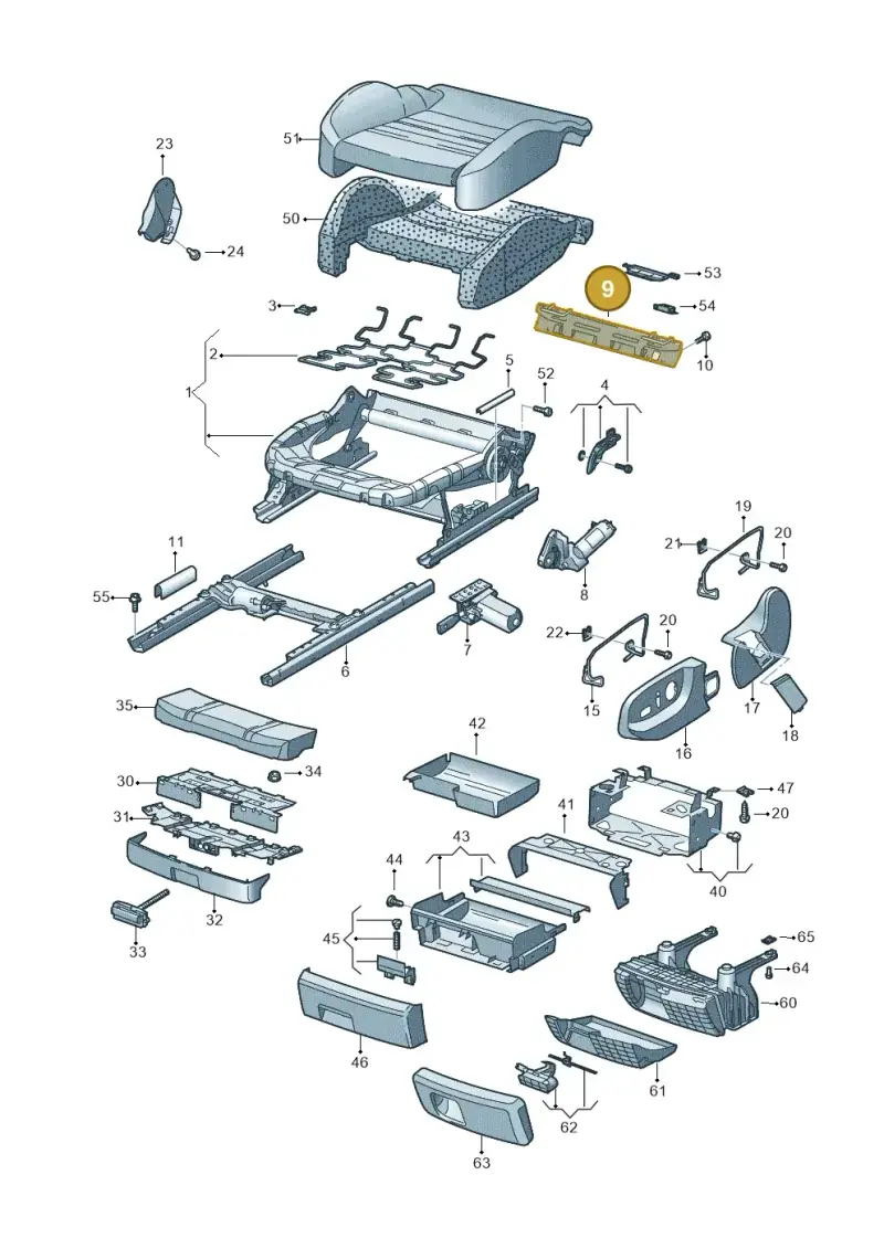 8E0813477A — Audi Q7 qu. 3.0 TDI (2009-2015) diagram 448881100, position 9