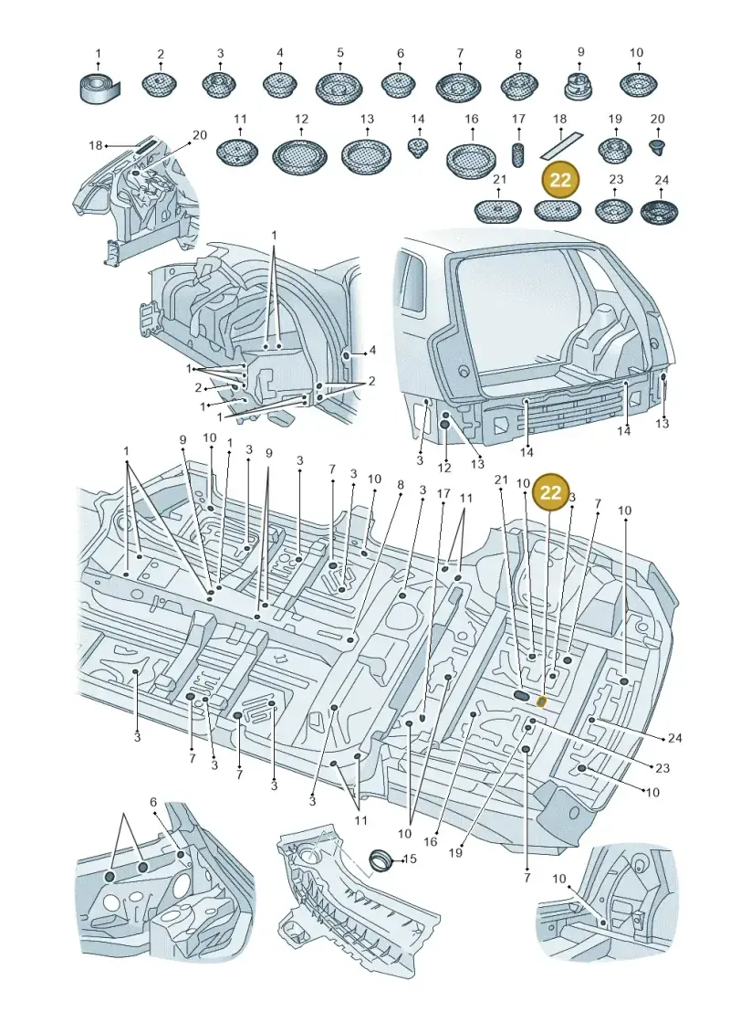 8E0819425 — Audi Q7 qu. 3.0 TDI (2015-2019) diagram 859803360, position 22