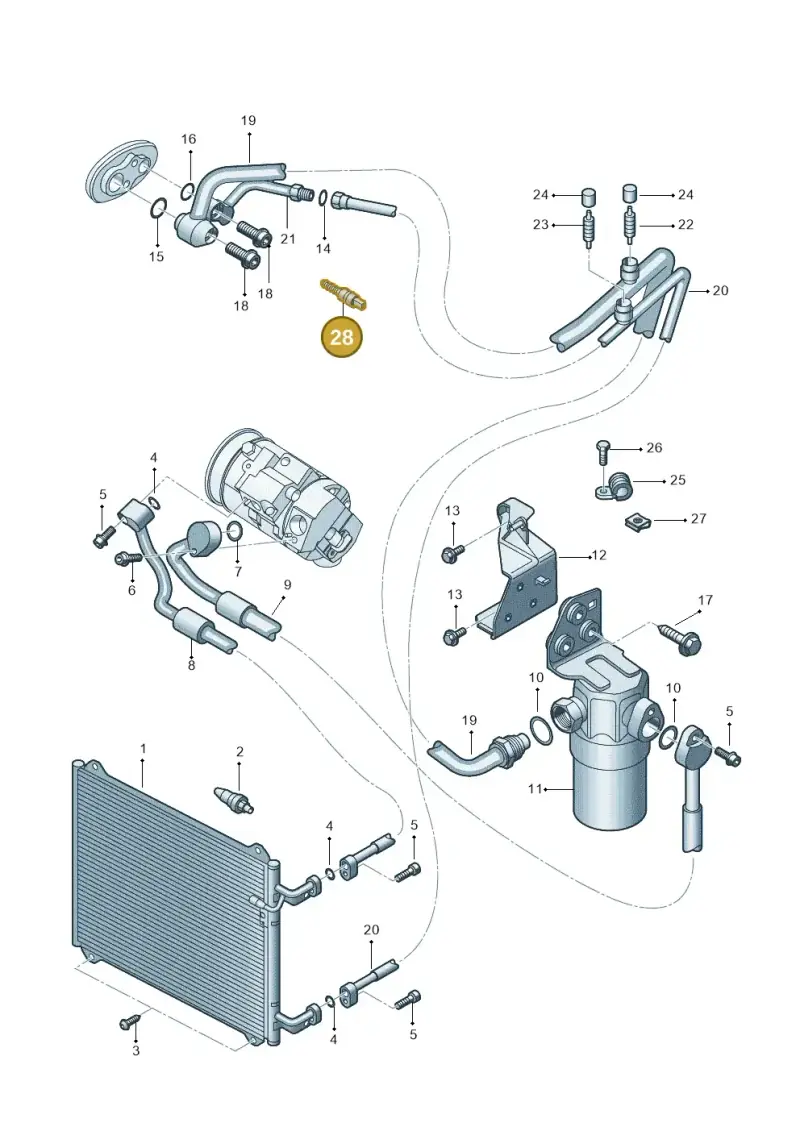 8E0820177 — Audi A2 (2000-2005) diagram 248260410, position 28