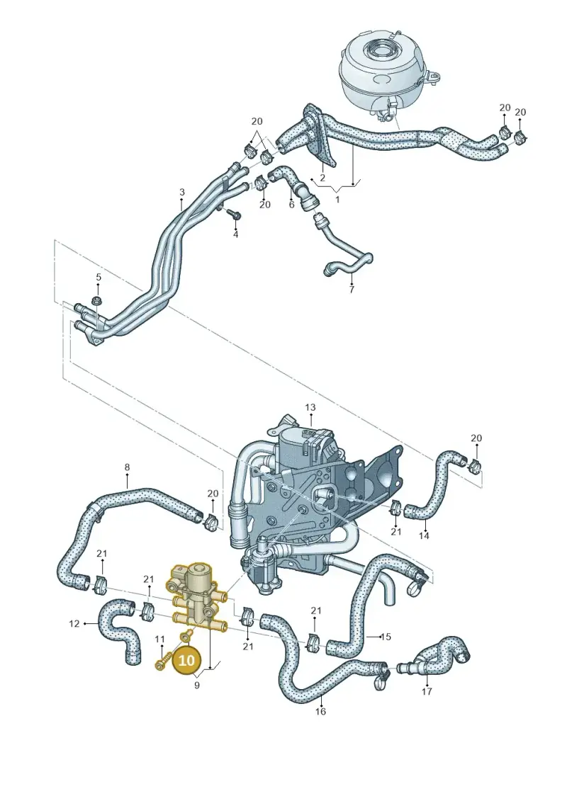 8E0820607 — Audi A6 2.0 (2018-) diagram 435121080, position 10
