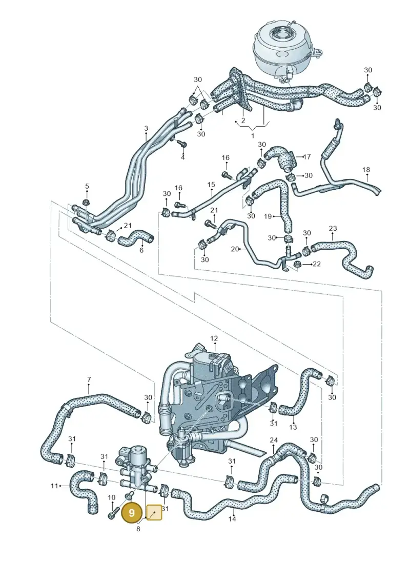 8E0820607 — Audi A6 2.0 (2018-) diagram 435121270, position 9