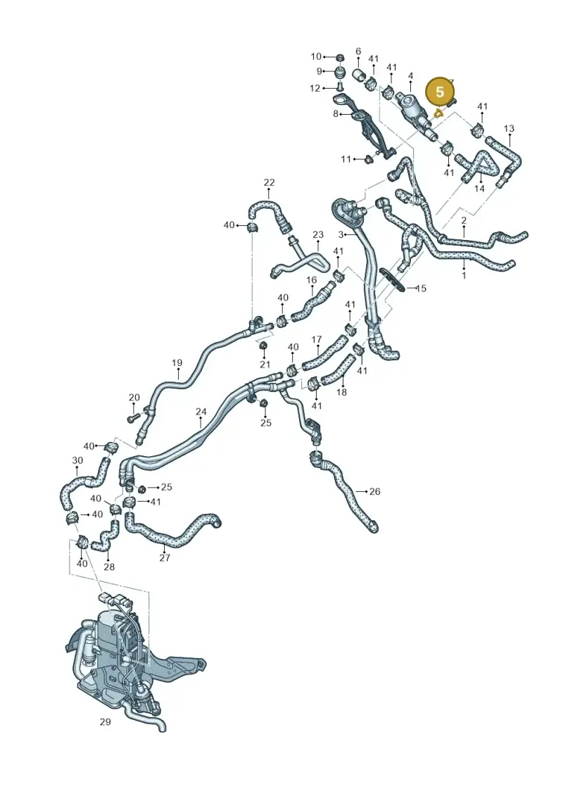 8E0820607 — Audi A8L (2017-2022) diagram 838121080, position 5