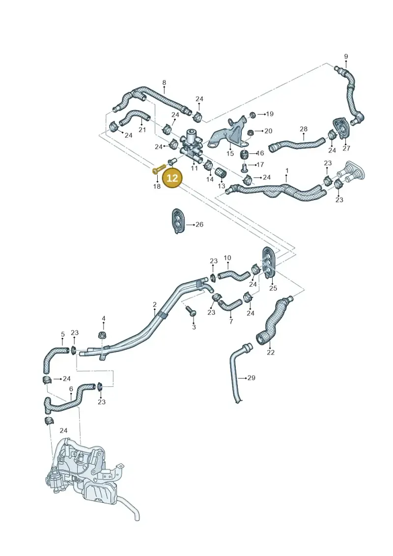 8E0820607 — Audi A5 Sportback (2016-2020) diagram 849261550, position 12