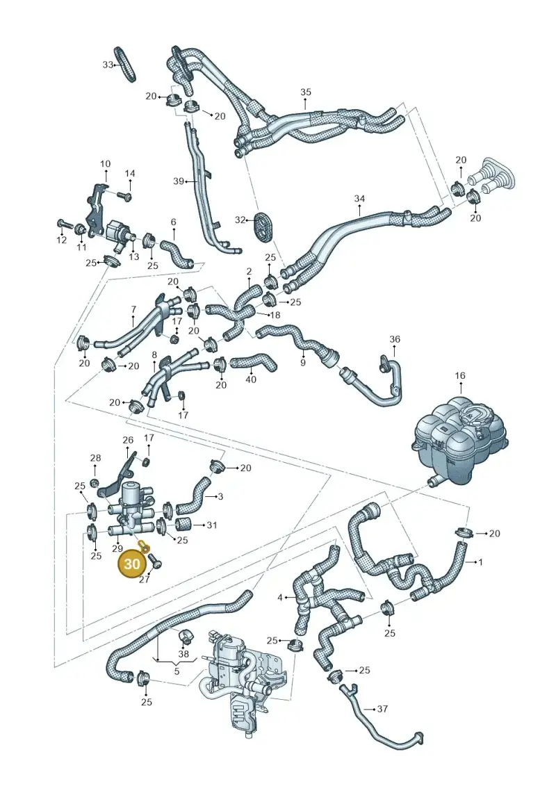 8E0820607 — Audi Q8 Quattro 3,0 (2018-) diagram 859265050, position 30