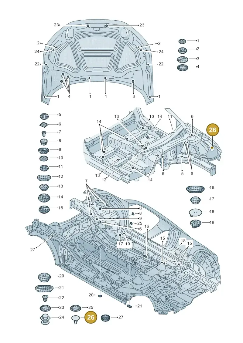 8E0823429 — Audi TTRS Coupe (2016-2023) diagram 850803350, position 26