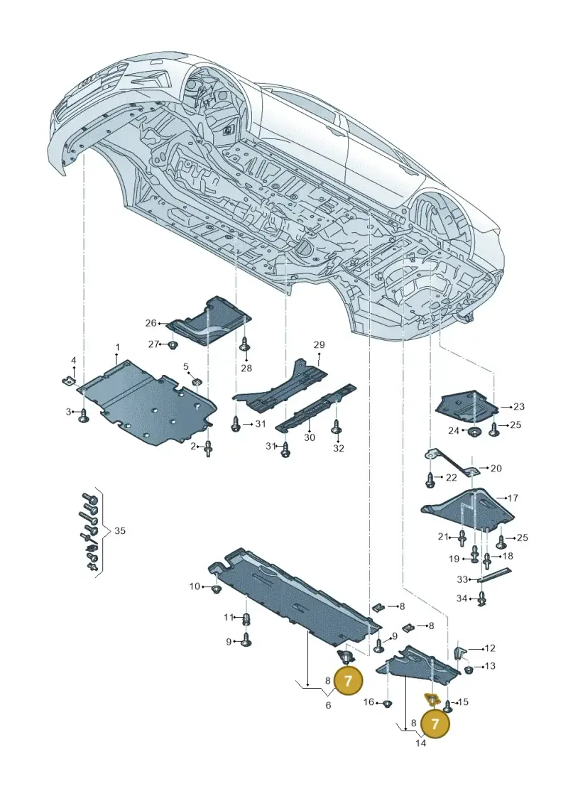 8E0825265D — Audi A6 2.0 (2018-) diagram 430825000, position 7