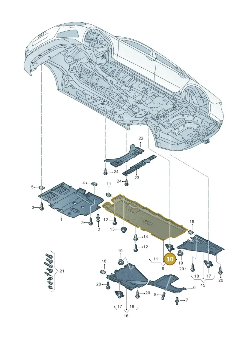 8E0825265D — Audi RS6 Avant (2019-) diagram 537825000, position 10