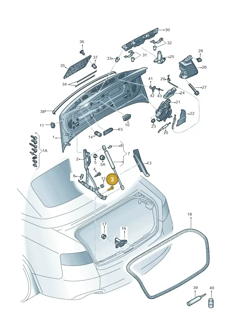 8E0827409 — Audi RS5 Cabrio (2012-2015) diagram 670827000, position 3