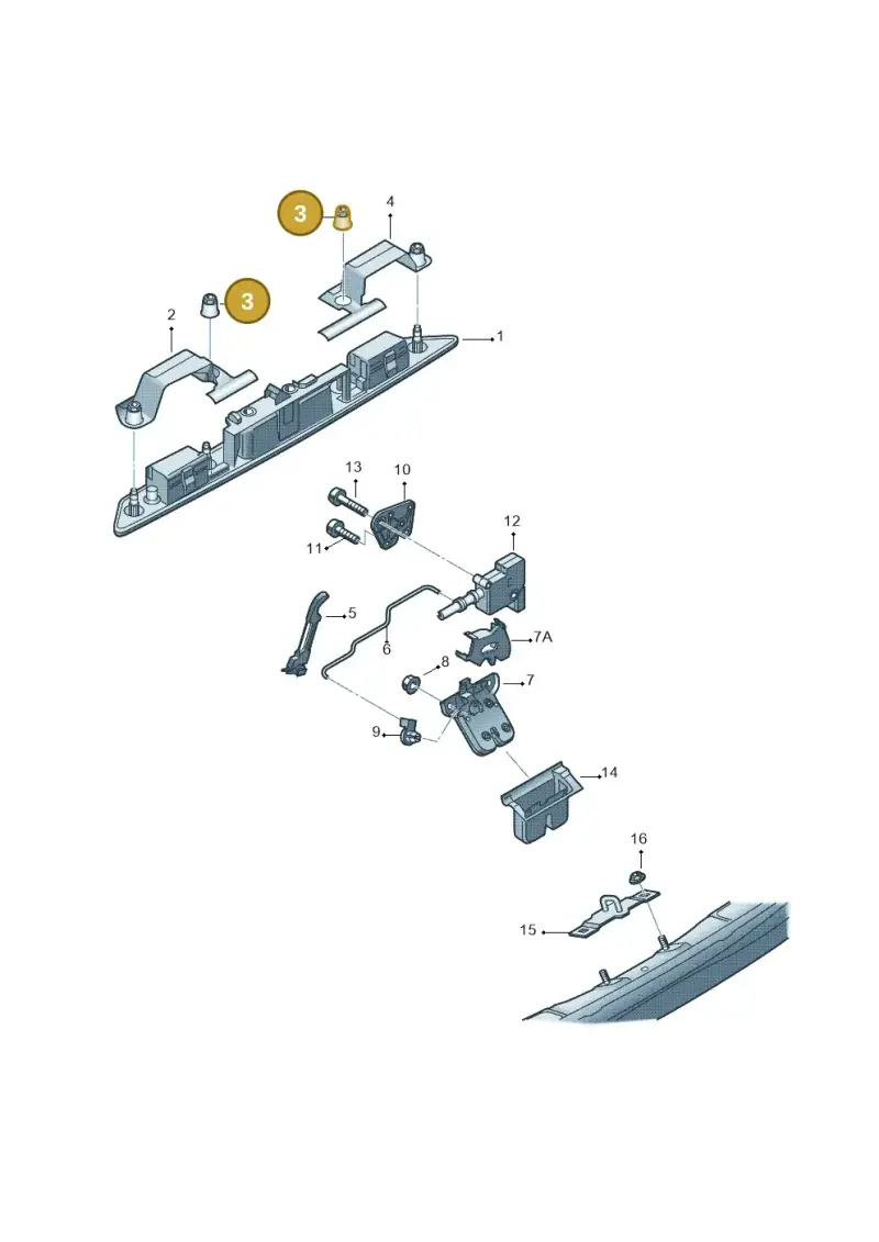 8E0827657F — Audi RS3 Sportback (2011-2012) diagram 412827150, position 3