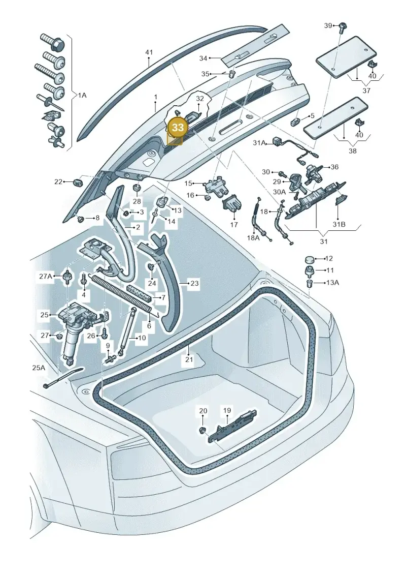 8E0827657F — Audi A8L qu. 3.0 TDI (2013-2018) diagram 771827000, position 33