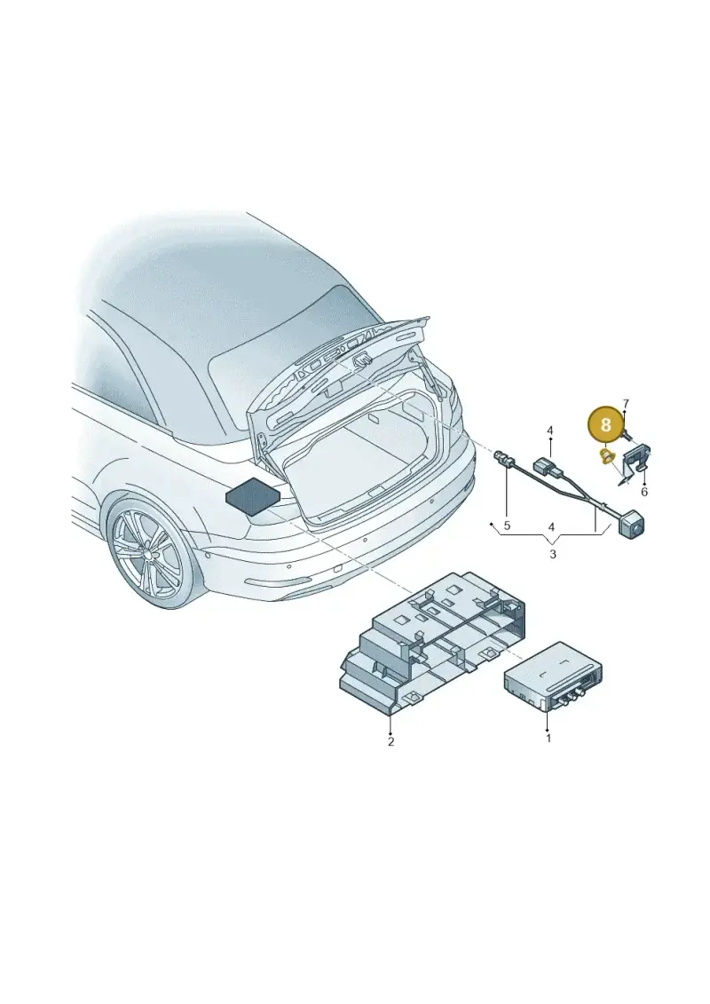 8E0827657F — Audi A3 Cab. 1.4 (2013-2016) diagram 778907400, position 8