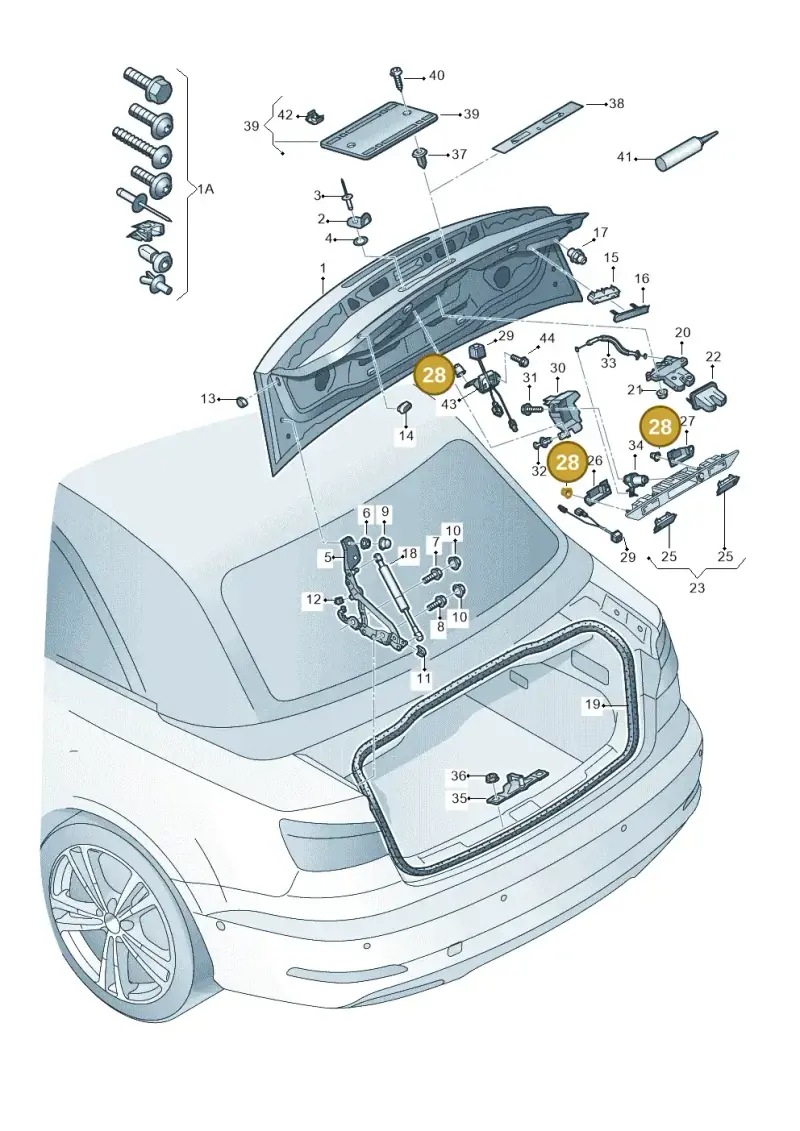 8E0827657F — Audi A3 Cabrio (2016-2020) diagram 778827000, position 28