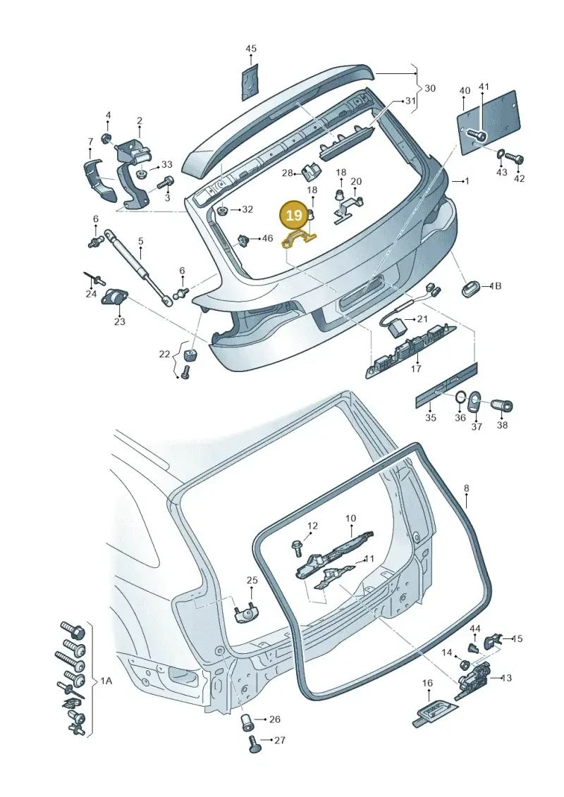 8E0827657G — Audi Q7 qu. 3.0 TDI (2009-2015) diagram 493827000, position 19