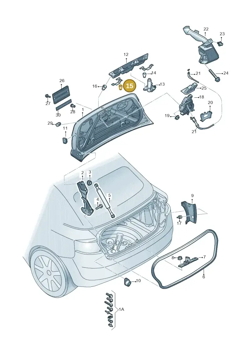 8E0827657G — Audi A3 Cab. 2.0 TDI (2007-2013) diagram 642827000, position 15
