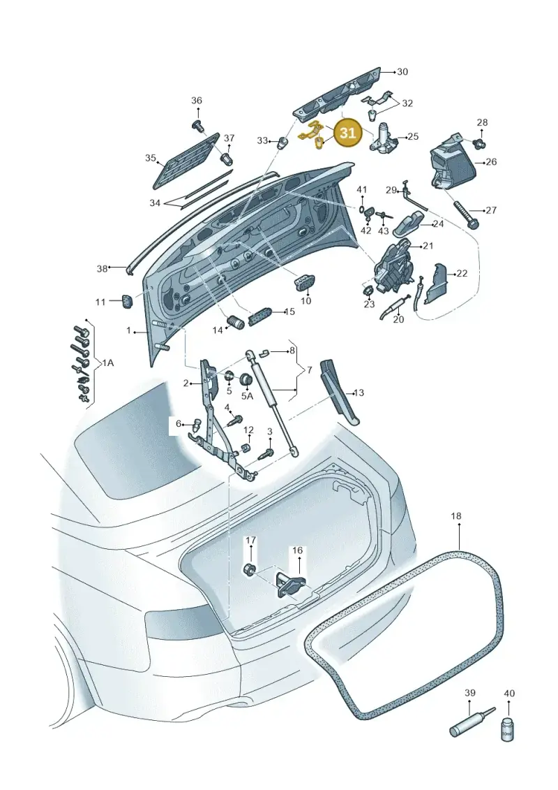 8E0827657G — Audi RS5 Cabrio (2012-2015) diagram 670827000, position 31