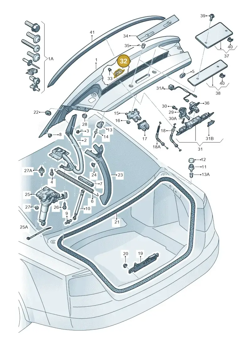 8E0827657G — Audi A8L qu. 3.0 TDI (2013-2018) diagram 771827000, position 32