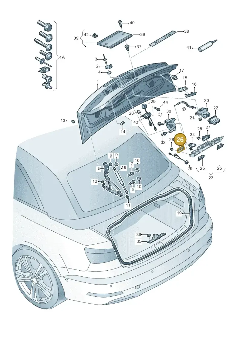 8E0827657G — Audi A3 Cabrio (2016-2020) diagram 778827000, position 26