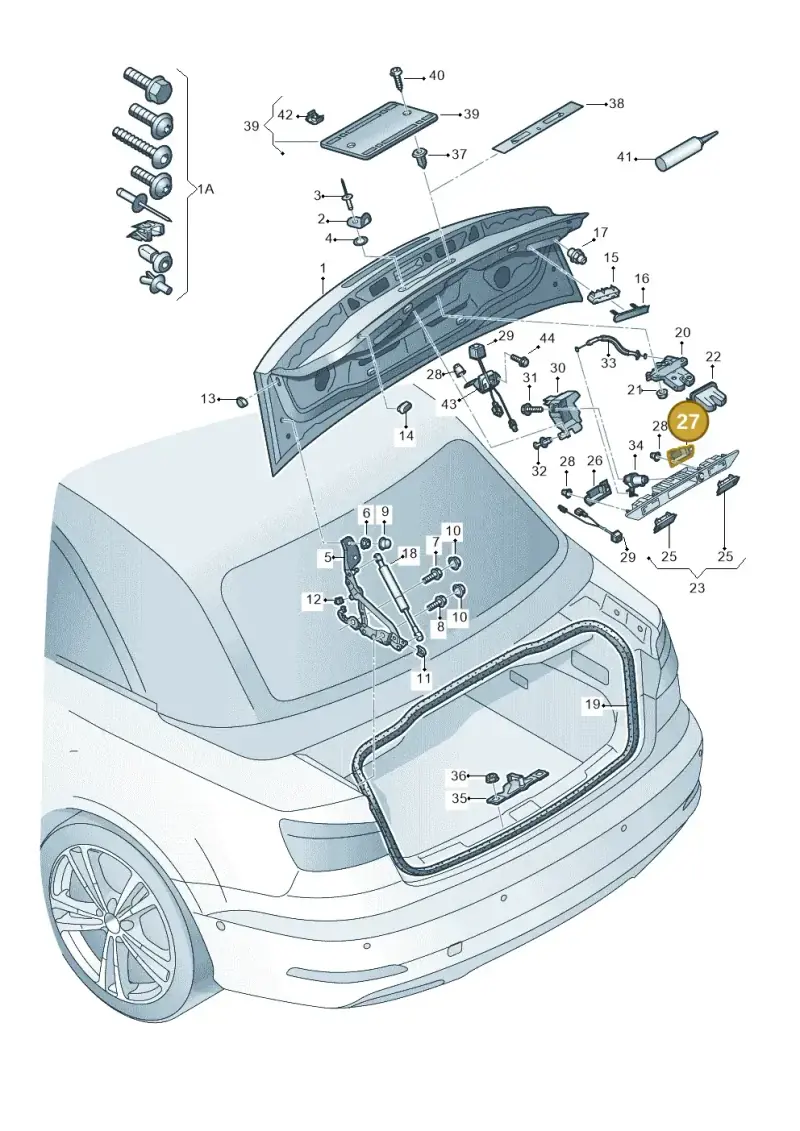 8E0827657H — Audi A3 Cabrio (2016-2020) diagram 778827000, position 27