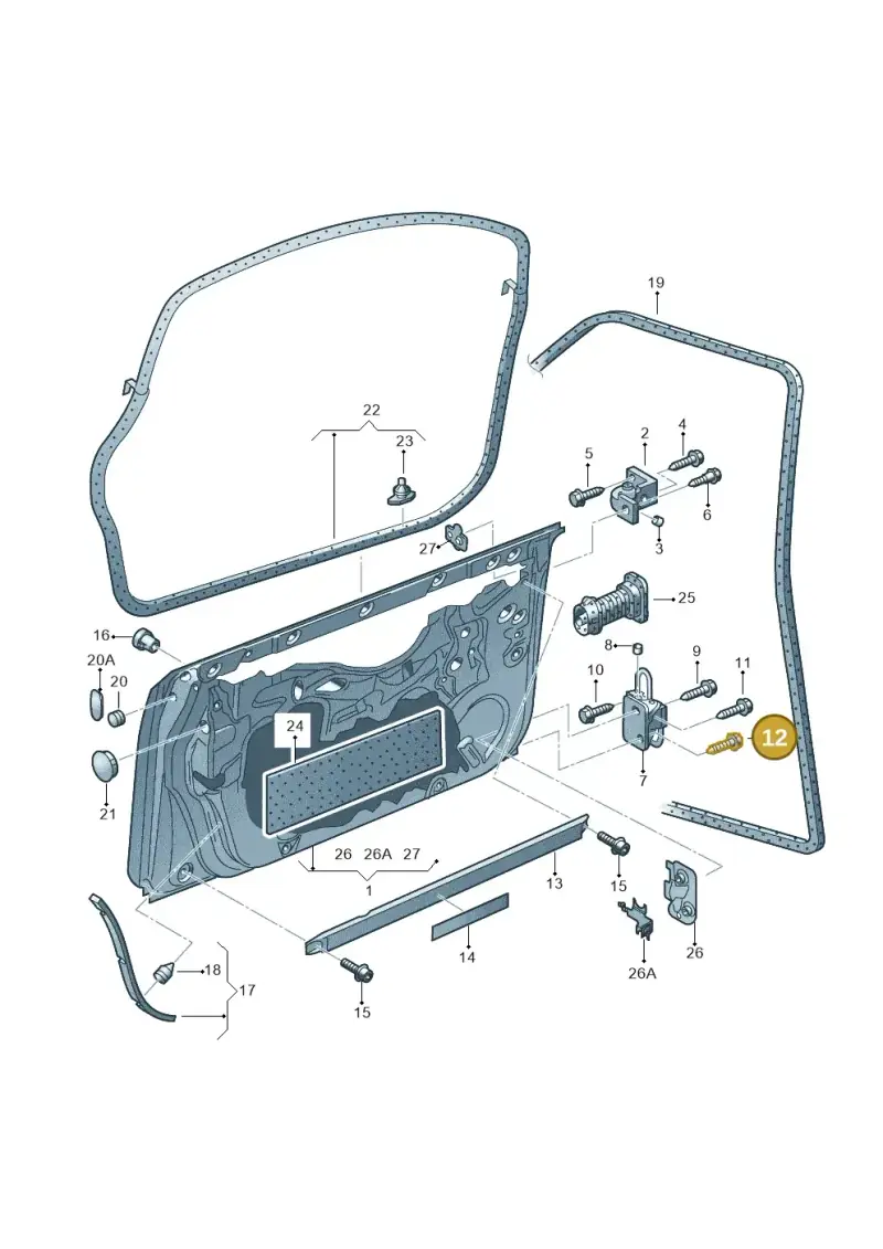 8E0837453A — Audi RS4 qu.           07> (2006-) diagram 249831100, position 12
