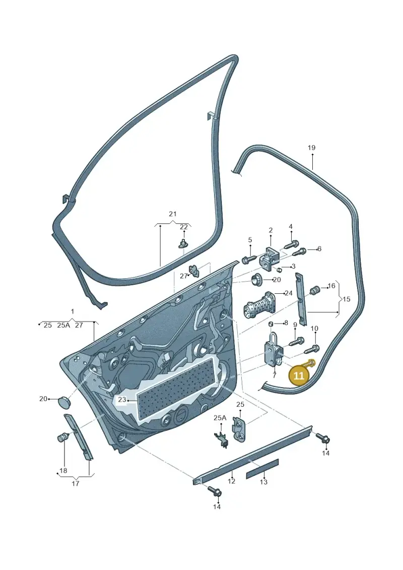 8E0837453A — Audi RS4 qu.           07> (2006-) diagram 249833100, position 11