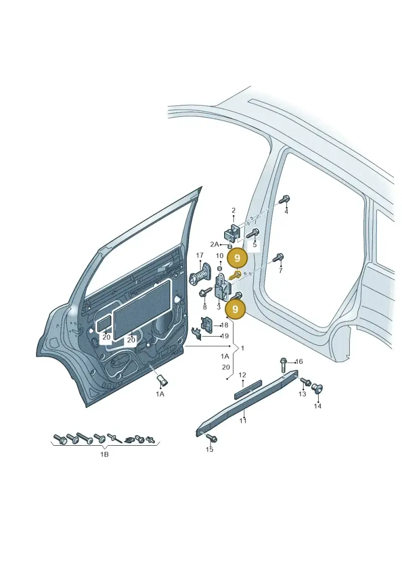8E0837453A — Audi Q7 qu. 3.0 TDI (2009-2015) diagram 493833100, position 9