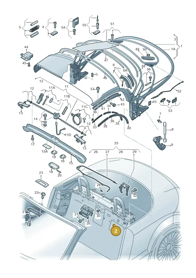 8E0837453A — Audi TTS Coupe 2.0 (2010-2014) diagram 609871100, position 2