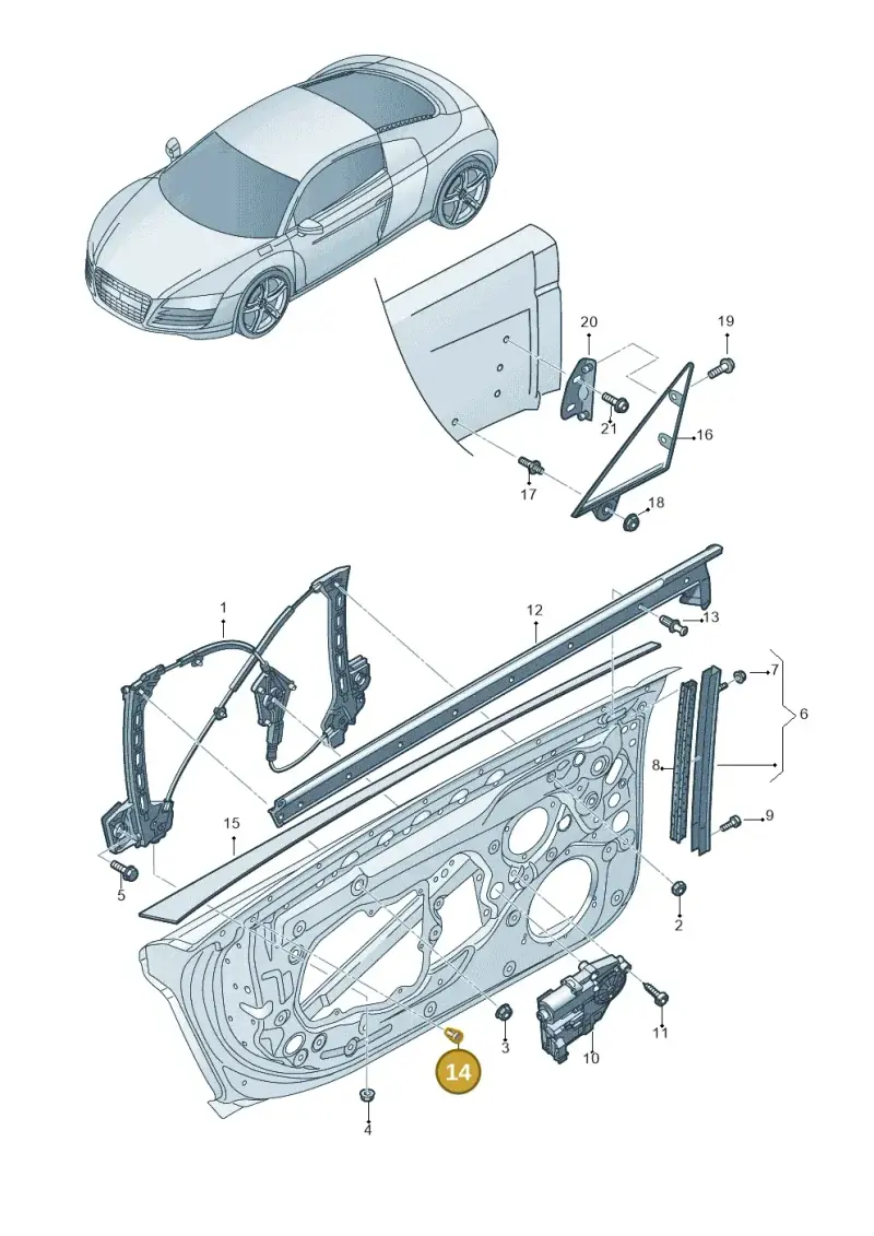 8E0837529 — Audi R8 qu. 5.2 (2012-2015) diagram 618837600, position 14
