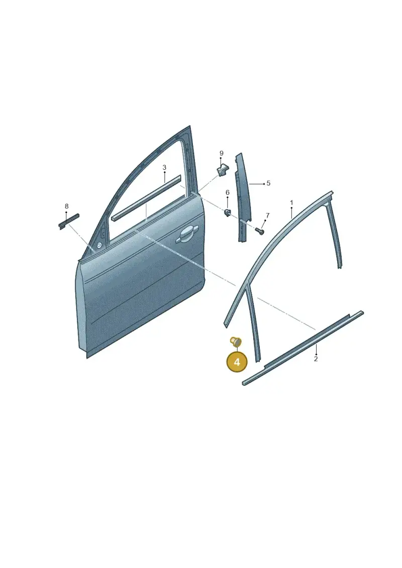 8E0837529 — Audi RS4 Av. qu. 4.2 (2012-2015) diagram 636837400, position 4