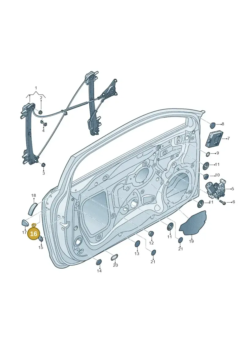 8E0837529 — Audi A3 Sportback (2016-2020) diagram 745837600, position 16