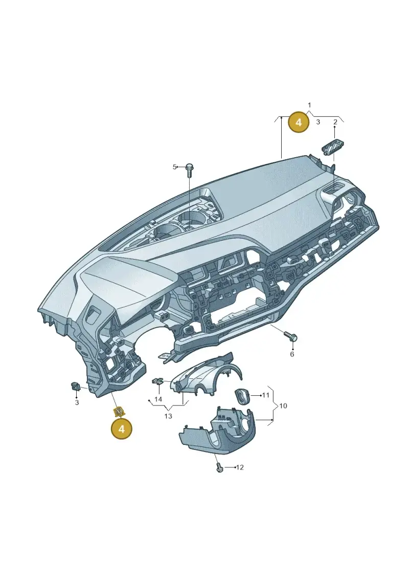 8E0853107 — Audi RSQ3 Sportback (2019-2024) diagram 597857100, position 4