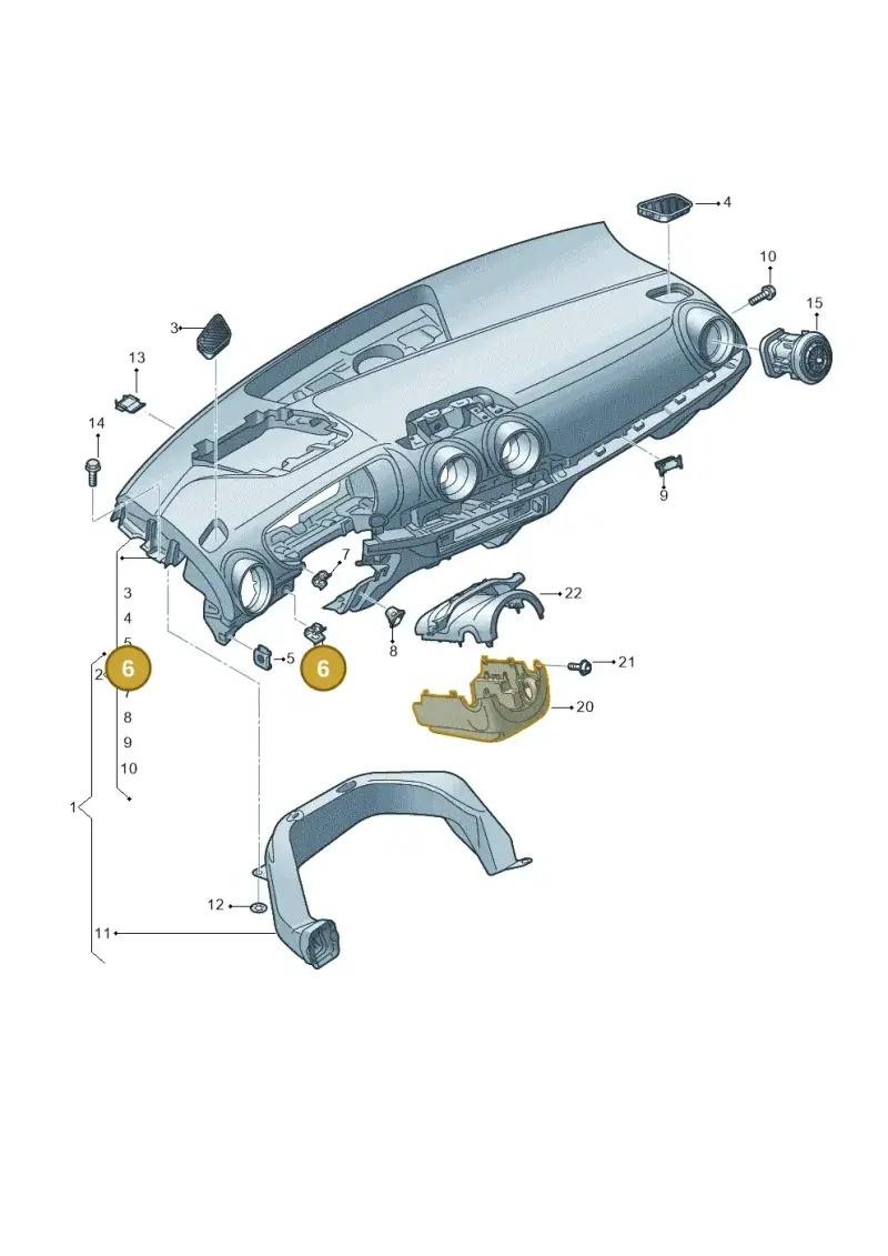 8E0853107 — Audi Q2 2.0 TDI (2016-2018) diagram 803857100, position 6