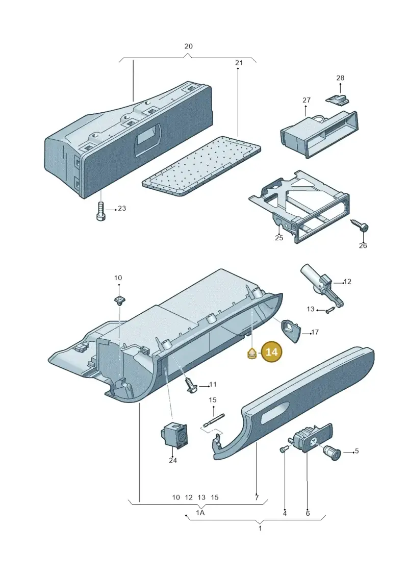 8E0857139A — Audi RS4 Cabrio qu.    08> (2007-) diagram 249857200, position 14