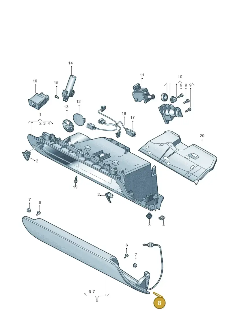 8E0857169 — Audi Q7 qu. 3.0 TDI (2009-2015) diagram 493857200, position 8