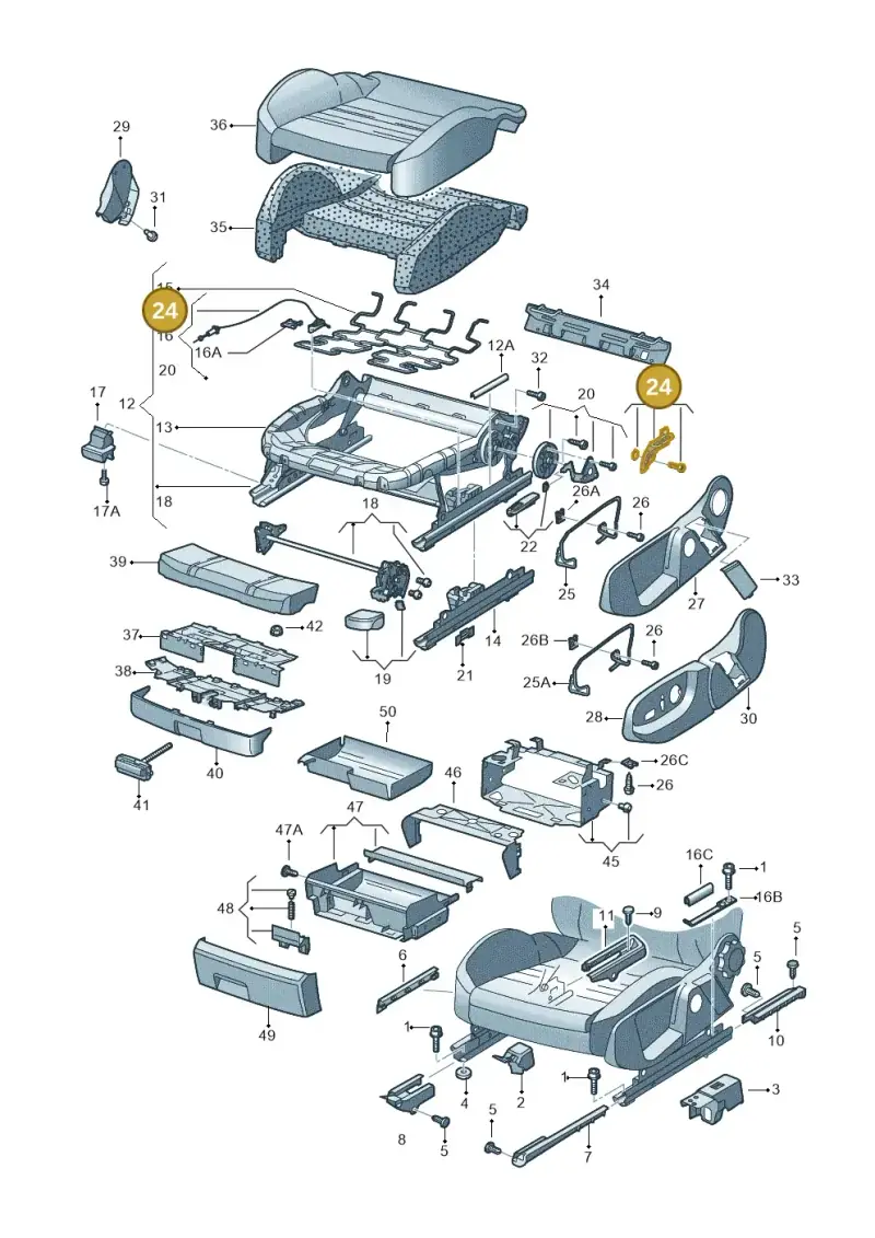 8E0857781B — Audi A4/S4/Av./qu. (2001-2004) diagram 249881000, position 24