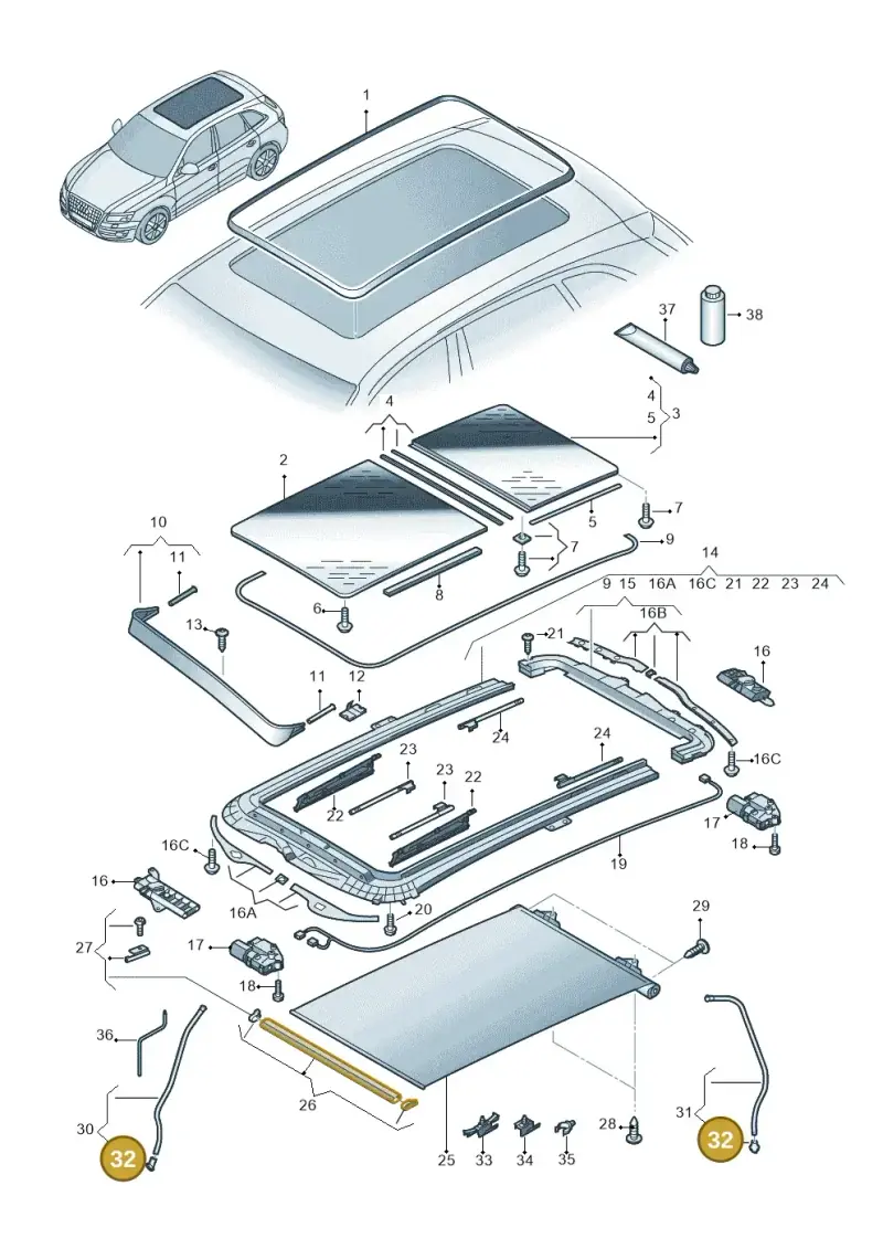 8E0877242 — Audi Q5 qu. 2.0 TDI (2012-2017) diagram 647877000, position 32