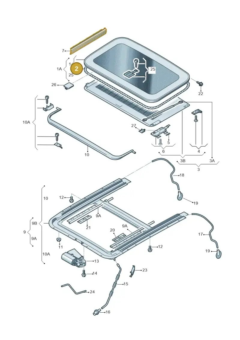 8E0877297 — Audi A6 2.7 TDI (2008-2011) diagram 448877000, position 2