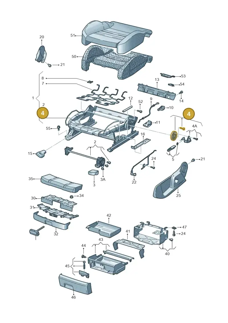8E0881053C — Audi A4/S4 Cabrio./qu. 07> (2006-) diagram 492881000, position 4