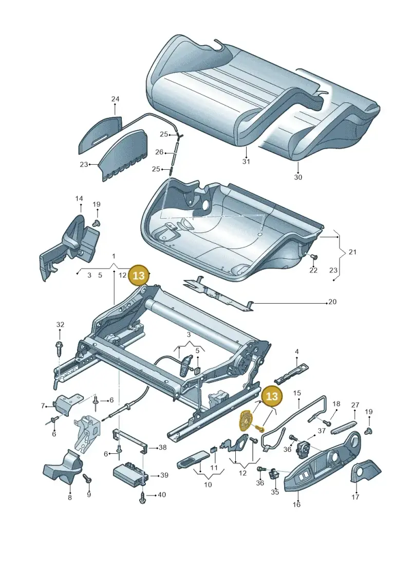 8E0881053C — Audi RS5 Cabrio (2012-2015) diagram 759881300, position 13