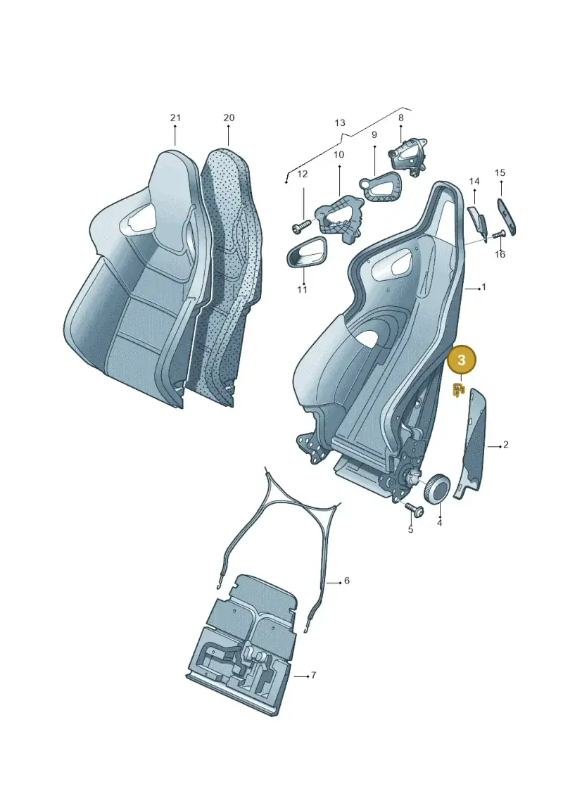 8E0881089 — Audi RS3 Sportback (2011-2012) diagram 412881550, position 3