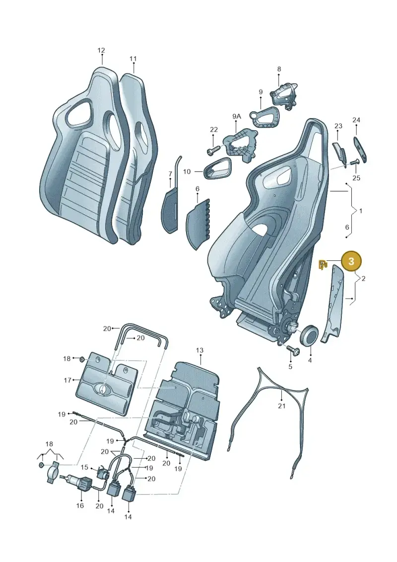 8E0881089 — Audi R8 qu. 5.2 (2012-2015) diagram 605881550, position 3