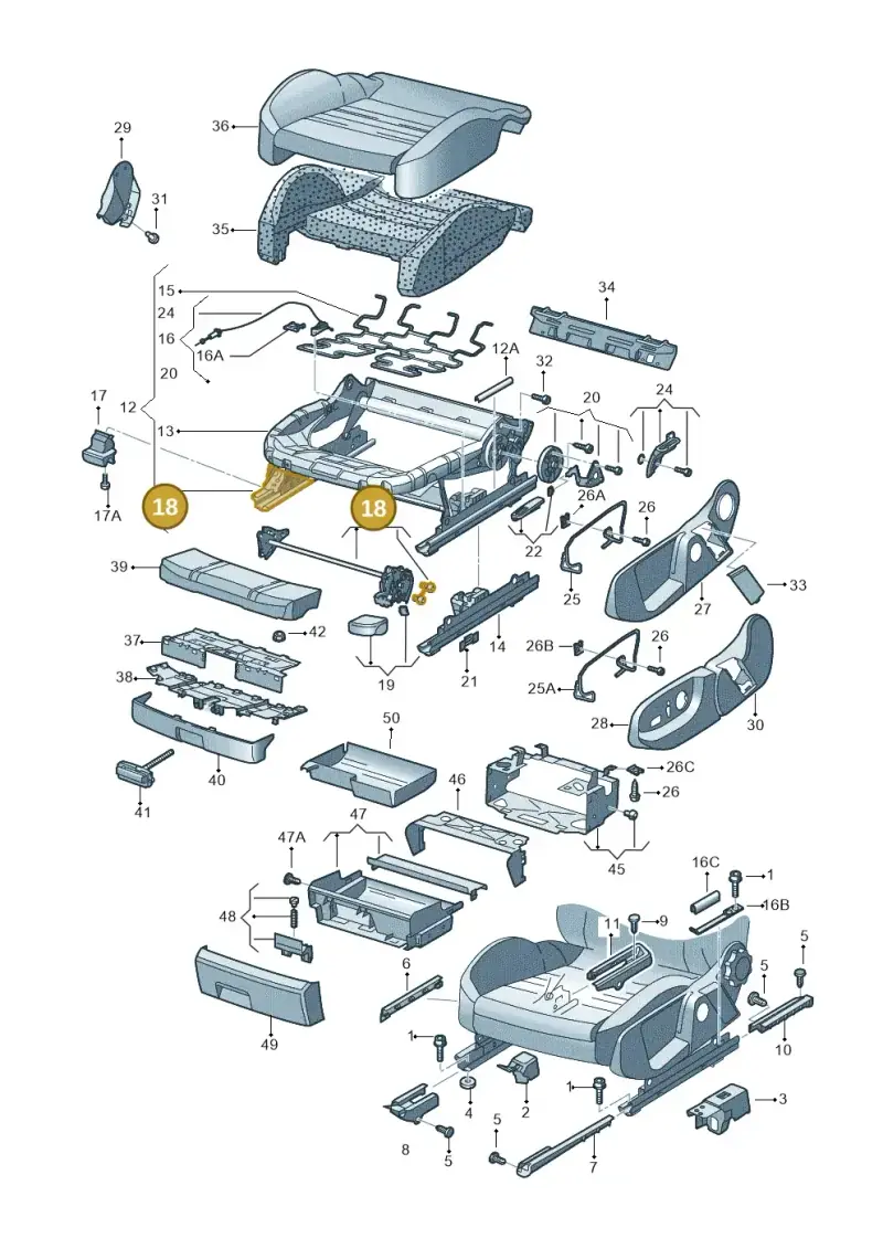 8E0881093 — Audi A4/S4/Av./qu. (2001-2004) diagram 249881000, position 18