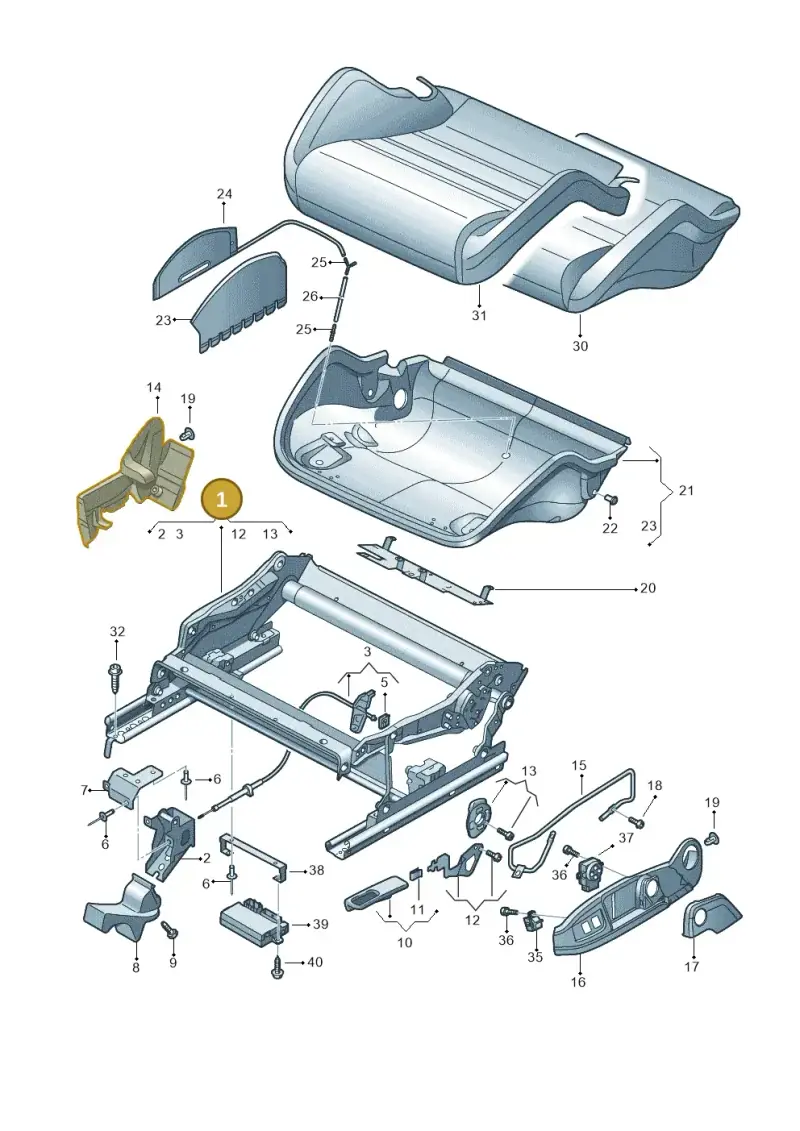 8E0881105CD — Audi RS4 Av. qu. 4.2 (2012-2015) diagram 473881300, position 1