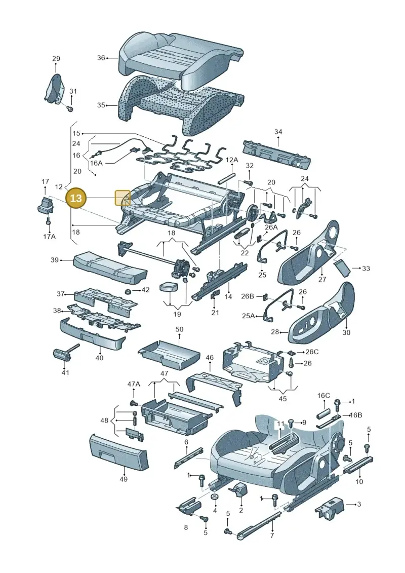 8E0881158K — Audi A4/AV./QU.    "CN"03>05 (2003-2005) diagram 249881000, position 13