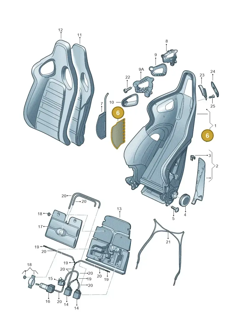 8E0881273 — Audi R8 qu. 5.2 (2012-2015) diagram 605881550, position 6