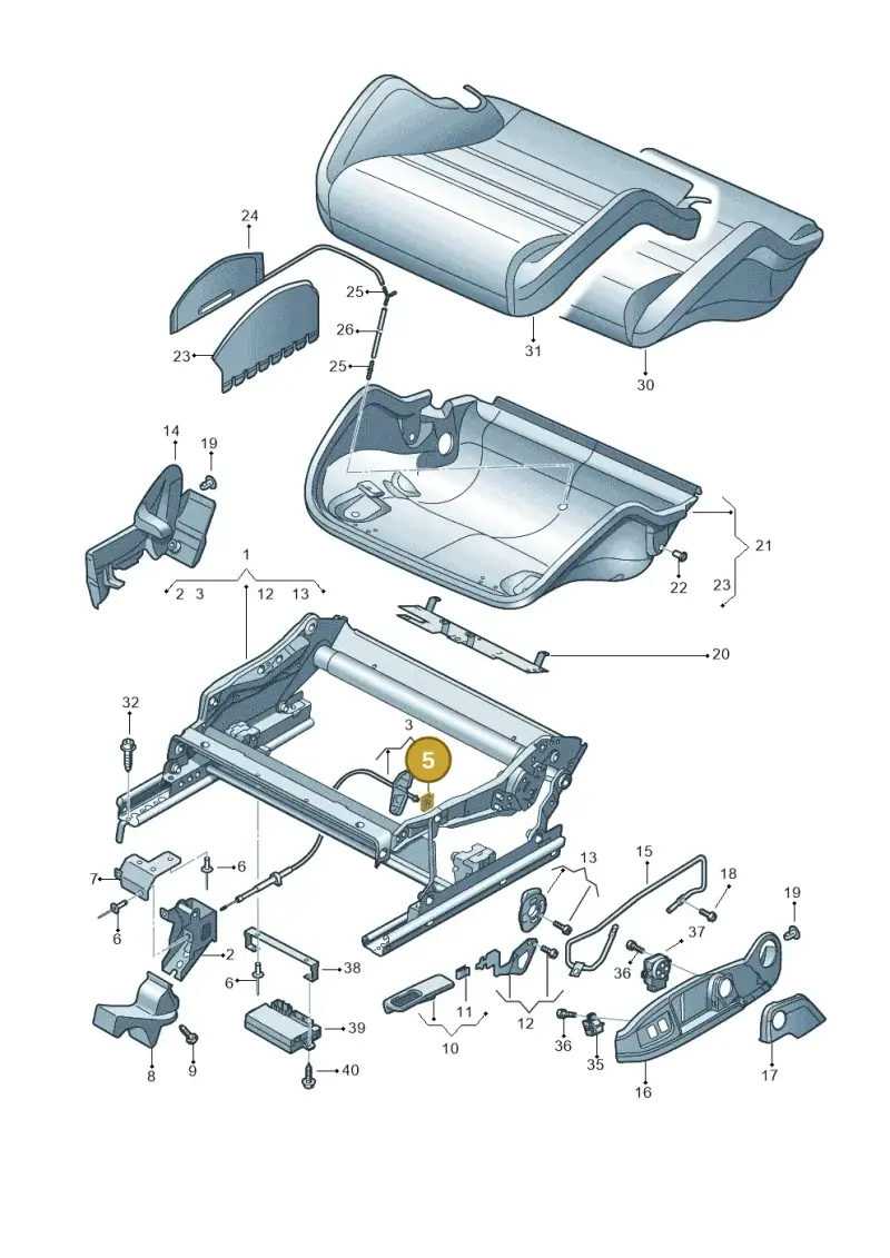 8E0881279A — Audi RS4 Av. qu. 4.2 (2012-2015) diagram 473881300, position 5